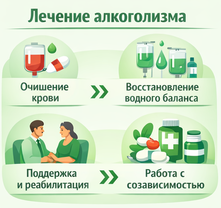 лечение алкоголизма в Киришах этапы